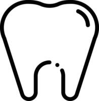 a tooth icon on a white background vector