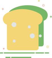 a slice of bread with cheese on it vector