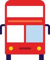 a red double decker bus on a white background vector