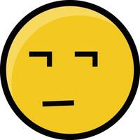 a yellow emoticion with a sad face vector