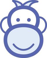 a cartoon monkey with a smile on its face vector