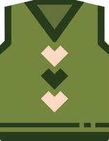 a green vest with a heart on it vector