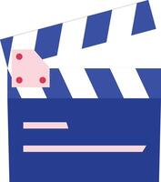 a clapperboard with a blue background vector