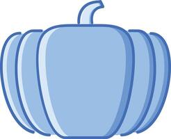 un azul calabaza en un blanco antecedentes vector