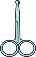 a pair of scissors with a white background vector