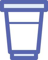 a blue plastic container with a lid vector