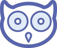 a blue owl icon with a white background vector
