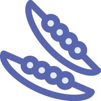 two peas with dots on them vector