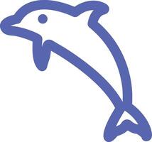 dolphin icon on white background vector