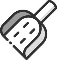 a black and white icon of a broom vector