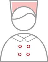 a nurse icon with red dots on it vector