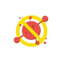 a red and yellow sign with a red and yellow bubble vector