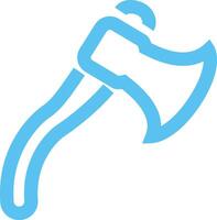 a blue axe icon on a white background vector