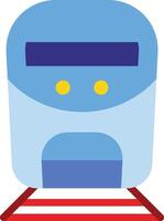 un azul tren en un blanco antecedentes vector