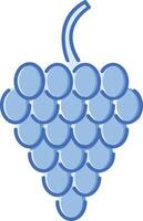 a bunch of grapes on a white background vector