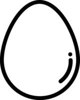 an egg icon with a line drawn around it vector