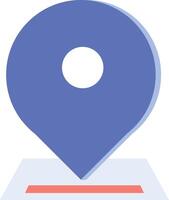 a map pin with a red dot on it vector