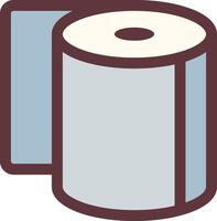 a roll of toilet paper is shown in a flat style vector