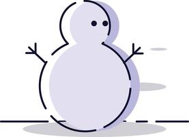 a snowman with arms outstretched on a white background vector