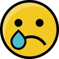 sad emoticor icon vector