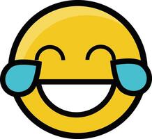 a smiling emoticion with blue eyes vector