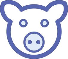 a pig head icon on a white background vector