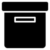 box glyph icon vector