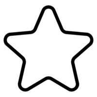 icono de línea de estrella vector