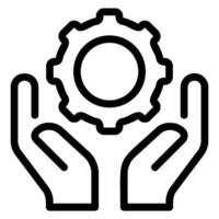 hands line icon vector