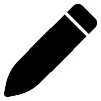 pencil glyph icon vector