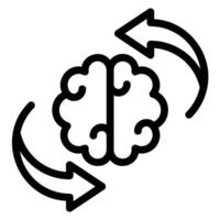 refresh line icon vector