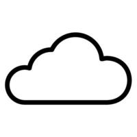 cloud line icon vector