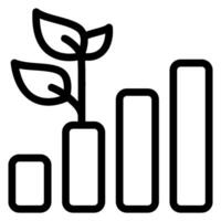 growth line icon vector