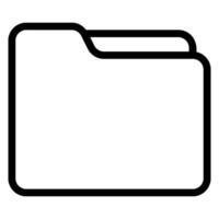 folder line icon vector