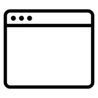 browser line icon vector