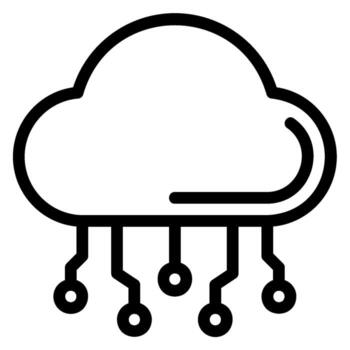 cloud computing line icon vector