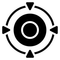 target glyph icon vector