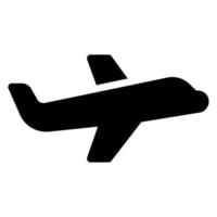 icono de glifo de avión vector