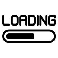 loading bar glyph icon vector