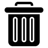 icono de glifo de basura vector