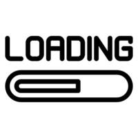 loading bar line icon vector