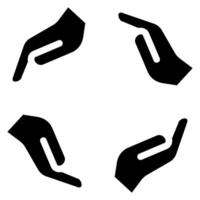 collaboration glyph icon vector