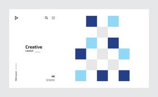 Creative business landing page design with creative shapes vector