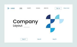 Creative corporate business landing page design vector