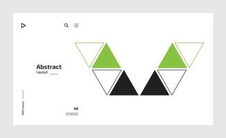 Creative business landing page design with multiple colored shapes vector