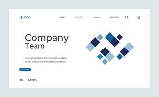 Creative corporate business landing page design with multiple color shapes vector