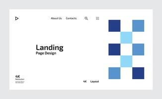 creativo negocio aterrizaje página diseño con múltiple de colores formas vector