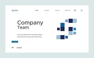 Creative corporate business landing page design with multiple color shapes vector