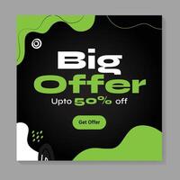 Cyber Monday offer banner design, big discount banner design for social media post, fully editable vector eps 10 file format