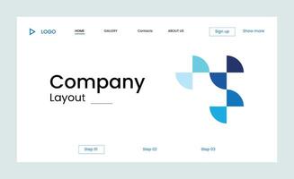 Creative corporate business landing page design vector